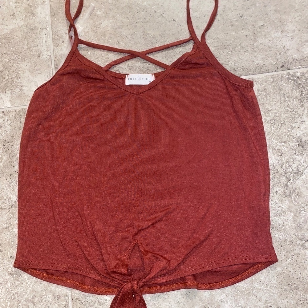🎉Full Tilt Tilly's Women's xsmall cross and tie front tank top